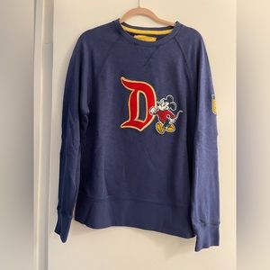 Blue Disney Parks Vintage-style Letterman Sweatshirt Men’s Medium